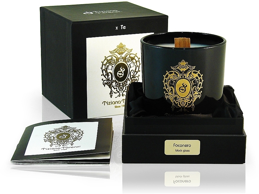 Tiziana Terenzi Foconero Scented Candle Black Glass - Scented Candle — photo N3