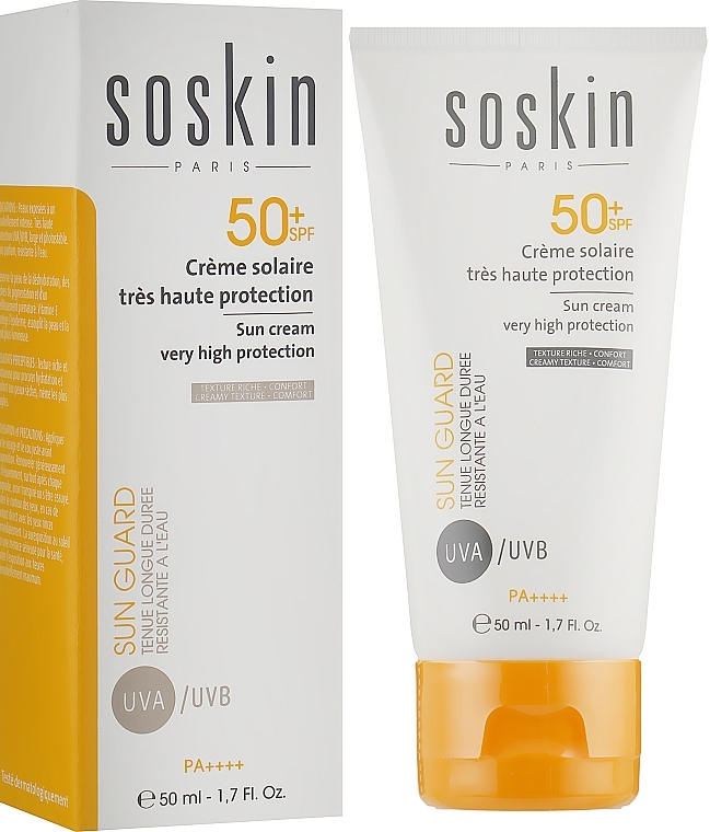 Sunscreen SPF 50+ - Soskin Sun Cream Very High Protection SPF50 — photo N1