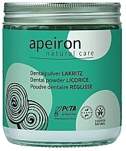 Fragrances, Perfumes, Cosmetics Licorice Dental Powder - Apeiron Dental Powder Licorice