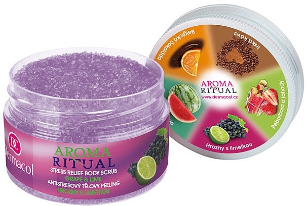 Body Scrub "Grape & Lime" - Dermacol Aroma Ritual Body Scrub Grape&Lime — photo N1