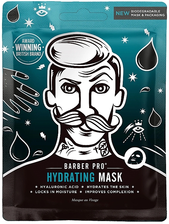 Moisturising Sheet Mask - BarberPro Hydrating Face Sheet Mask — photo N3