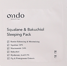 GIFT! Night Face Mask with Bakuchiol & Squalane - Ondo Beauty 36.5 Squalane & Bakuchiol Sleeping Pack (sample) — photo N1