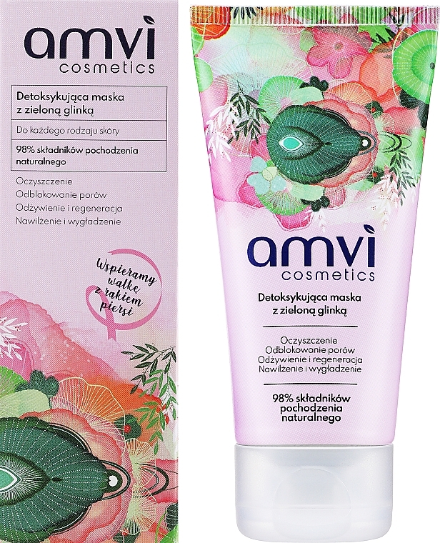 Green Clay Detox Face Mask - Amvi Cosmetics — photo N1