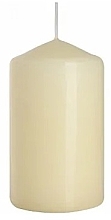 Fragrances, Perfumes, Cosmetics Cylindrical Candle 60x100 mm, ecru - Bispol