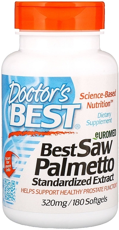 Saw Palmetto Standardized Extract, 320 mg, softgels - Doctor's Best — photo N2