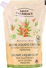 Fragrances, Perfumes, Cosmetics Liquid Soap "Sea buckthorn & Linden" - Green Pharmacy (doypack)