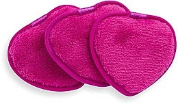 Reusable Makeup Pads, 3 pcs - Revolution Skincare Cushions Hearts — photo N3