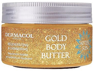 After Sun Body Butter - Dermacol After Sun Gold Regenerating Shimmering Body Butter — photo N1