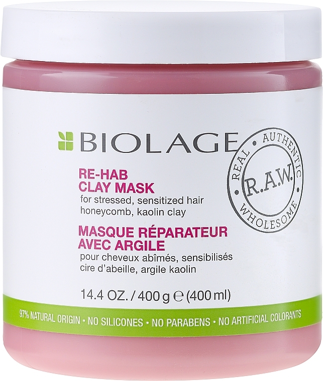 Hair Mask - Biolage R.A.W. Re-Hab Clay Mask — photo N7