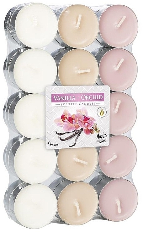 Vanilla & Orchid Tealight Set - Bispol Vanilla-Orchid Scented Candles — photo N1