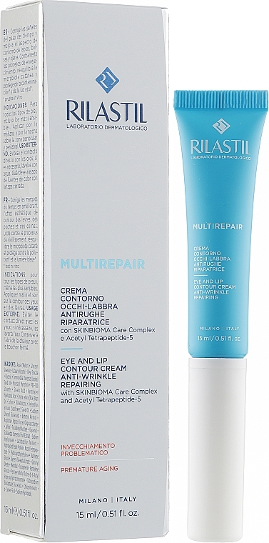 Anti-Aging Repairing Lip & Eye Cream - Rilastil Multirepair Eye And Lip Contour Cream — photo N3