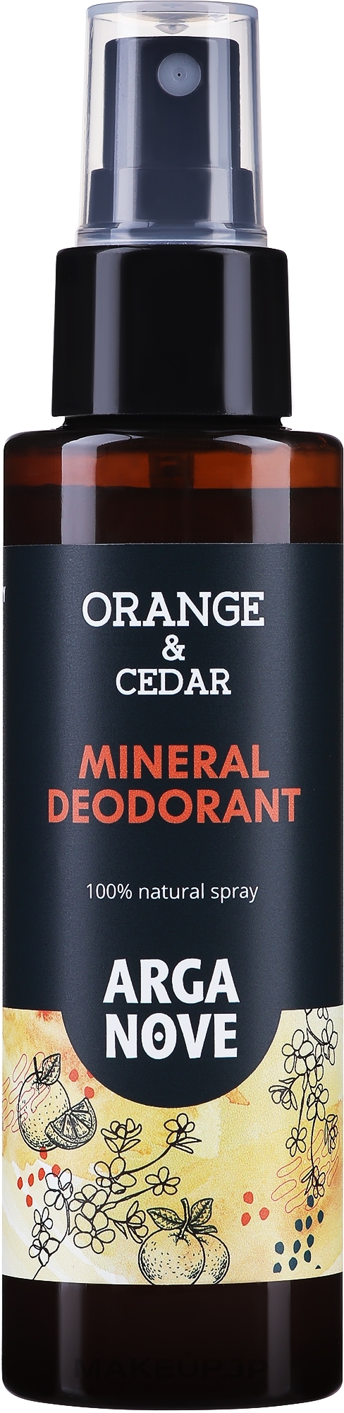 Cedar & Orange Mineral Deodorant Spray - Arganove Natural Alum Cedar And Orange — photo 100 ml