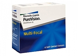 Fragrances, Perfumes, Cosmetics Contact Lenses, curvature 8.6mm, High, 6 pcs. - Bausch & Lomb PureVision Multi-Focal