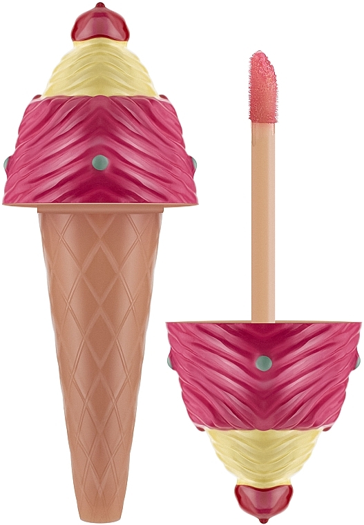 Lip Balm with Brush "Ice Cream", vanilla - Martinelia — photo N1