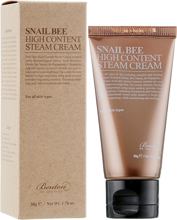 Snail & Bee Venom Cream - Benton Snail Bee High Content Steam Cream — photo N5