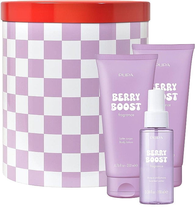 Pupa Berry Boost - Set (scented/water/100ml+sh/gel/200ml+ b/lot/200ml) — photo N1