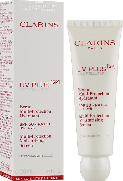 Moisturizing Protective Face Fluid - Clarins Uv Plus [5p] Multi-protection Moisturizing Screen SPF 50-PA+++ — photo N5