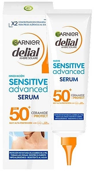 Sunscreen Body Serum - Garnier Delial Sensitive Advanced Serum SPF50+ Ceramide Protect — photo N4