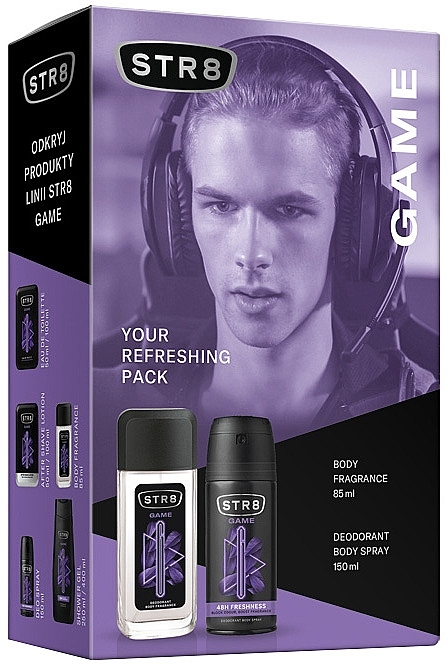 STR8 Game - Set (b/spray/85 ml + deo/150 ml) — photo N1