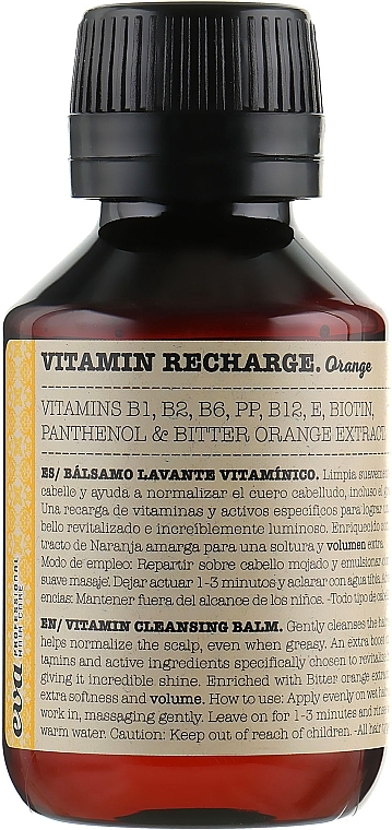 Vitamin Shampoo - Eva Professional Vitamin Recharge Cleansing Shampoo Orange — photo N1