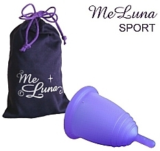 Menstrual Cup with Stem, size L, dark purple - MeLuna Sport Menstrual Cup Stem — photo N1