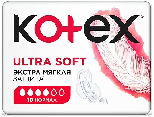 Sanitary Pads, 10 pcs - Kotex Ultra Dry&Soft Normal — photo N6