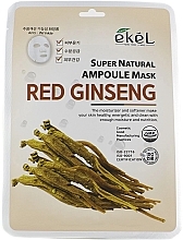 Fragrances, Perfumes, Cosmetics Ginseng Sheet Mask - Ekel Super Natural Ampoule Mask Red Ginseng