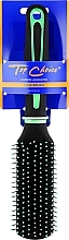 Fragrances, Perfumes, Cosmetics Hair Brush "Neon" with Nylon Bristles, 63671, black & green - Top Choice