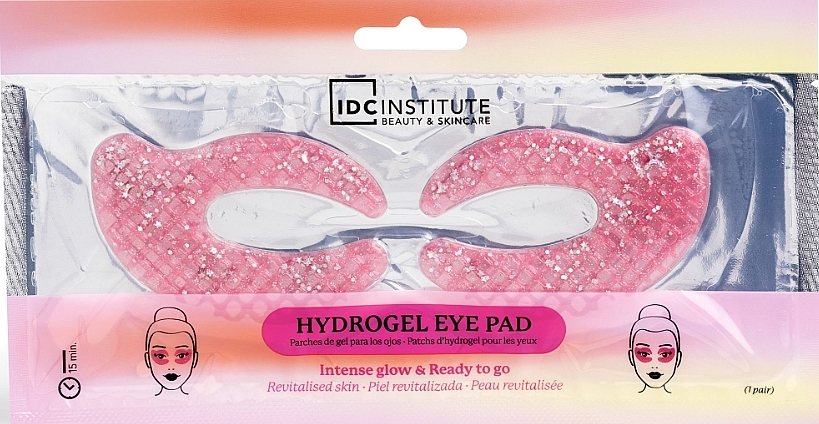 Glitter Hydrogel Eye Patches - IDC Institute Glitter Hydrogel Eye Pad Pink — photo N1