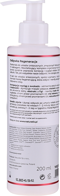 Hair Conditioner "Repair" - Naturativ Regeneration Conditioner — photo N2