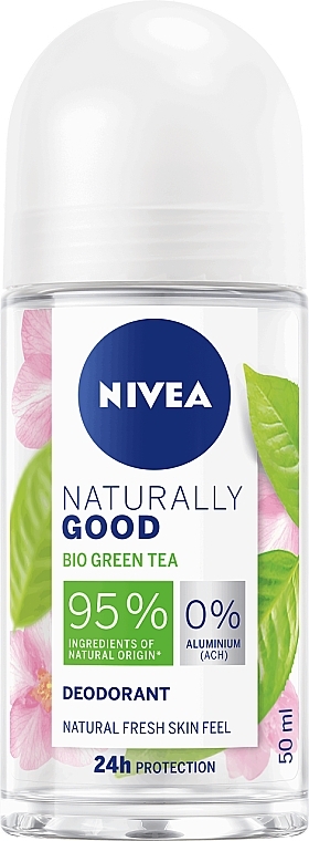 Roll-On Deodorant - Nivea Naturally Good Deodorant Roll-on Bio Green Tea — photo N1