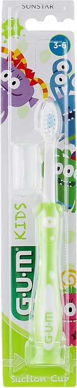 Toothbrush "Kids Monster", light green - G.U.M Toothbrush — photo N1