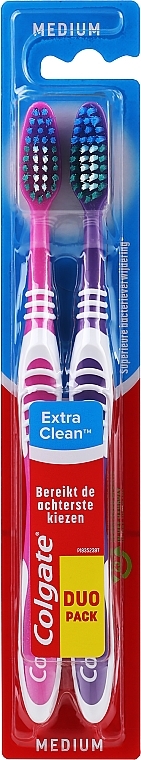 Expert Cleaning Set, medium, purple - Colgate Expert Cleaning Medium Toothbrush — photo N1