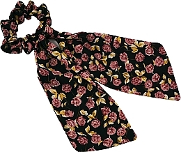 Fragrances, Perfumes, Cosmetics Hair Tie, black with roses - Lolita Accessories