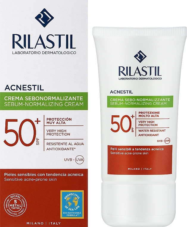 Face Sunscreen - Rilastil Sun System Spf50+ Acnestil — photo N2