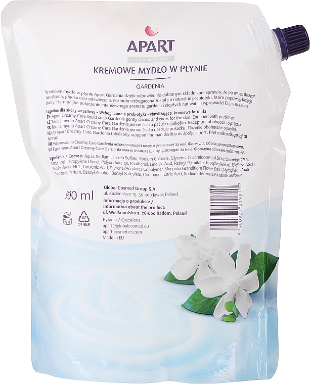 Liquid Soap ‘Gardenia & Vanille’ - Apart Natural Gardenia & Vanille Soap (doypack) — photo N16