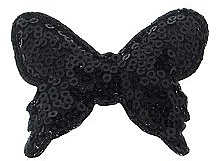 Hair Clip "Black Butterfly with Sequins", d-320 - Dini Hand Made — photo N2