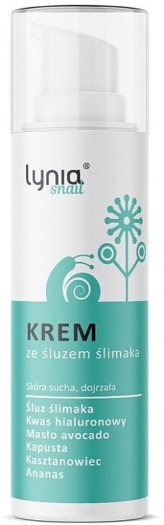 Snail Mucin Face Cream - Lynia Snail Slime Cream For Dry And Mature Skin — photo N2