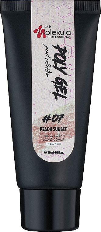 Nail Poly Gel - Nails Molekula Poly Gel 07 Peach Sunset — photo N2