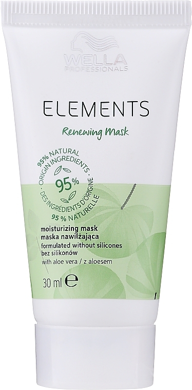 Moisturizing & Renewal Mask for All Hair Types - Wella Professionals Elements Renewing Mask — photo N1