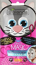 Fragrances, Perfumes, Cosmetics Detox Sheet Mask "Cat" - Bielenda Crazy Mask 3D Cat