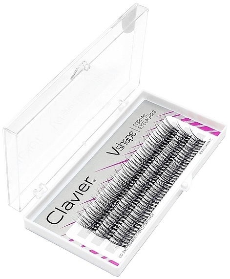 False Lashes, 10mm - Clavier V-Shape Eyelashes — photo N1