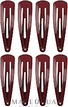 Fragrances, Perfumes, Cosmetics Hair Clip "Triangle small", 8 pcs, brown - Titania