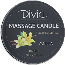 Fragrances, Perfumes, Cosmetics Hand & Body Massage Candle "Vanilla", Di1570 (30 ml) - Divia Massage Candle Hand & Body Vanilla Di1570