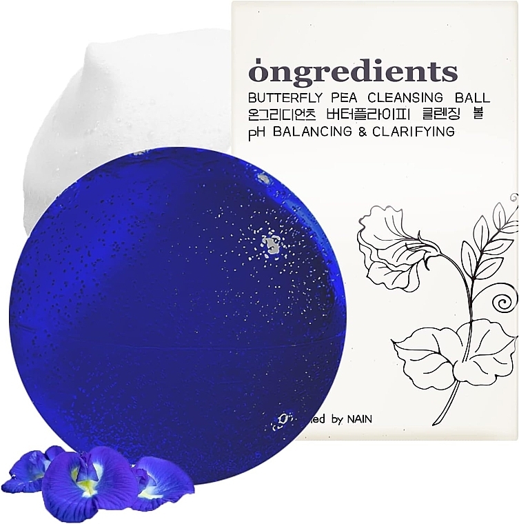 Cleansing Ball - Ongredients Butterfly Pea Cleansing Ball — photo N1