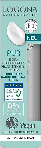 Soothing Probiotic Face Serum - Logona Pur Extra-Soothing Moisture Serum — photo N2