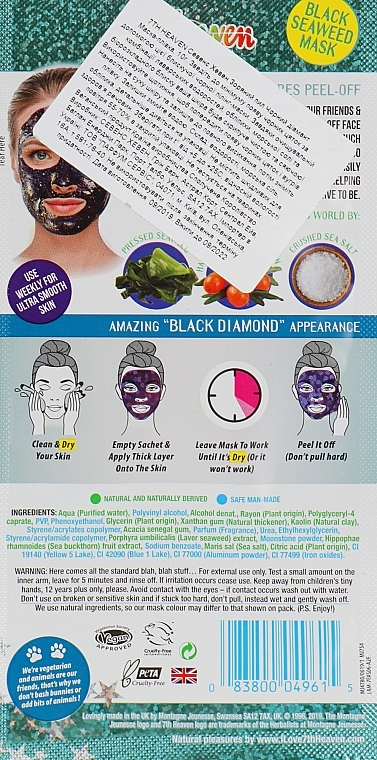 Black Peel-Off Mask - 7th Heaven Stardust Black Diamond Peel-Off Black Seaweed Mask — photo N14