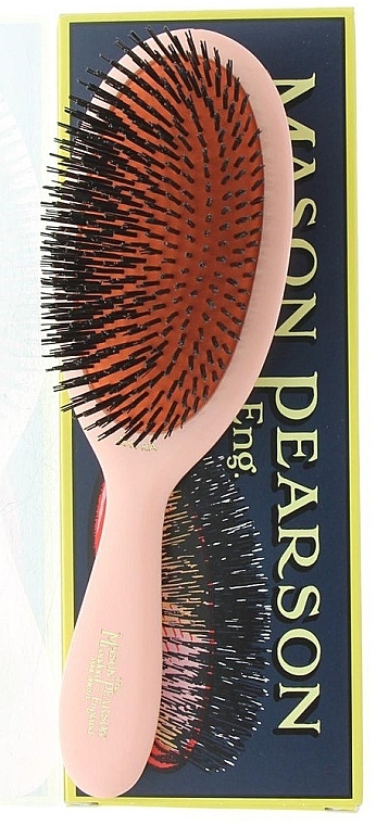 Hair Brush, pink - Mason Pearson Small Extra B2 Pink Medium Size Hair Brush — photo N2