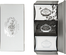 Fragrances, Perfumes, Cosmetics Set - Portus Cale White & Silver & Black Soap (soap/3x40g)