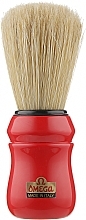 Fragrances, Perfumes, Cosmetics Shaving Brush, 10049, red - Omega